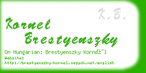 kornel brestyenszky business card